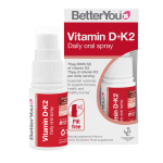 Fotografija prehranskega dopolnila Vitamin D3 + K2 od proizvajalca BetterYou. Odlična rešitev za pomanjkanje vitamina D. Na voljo pri podjetju SITIS. Izvedite, kaj je vitamin D3 in K2, kako izboljšati raven teh vitaminov, in kateri vitamin D3 + K2 kupiti. Kupite v trgovinah Dm in Sanolabor.